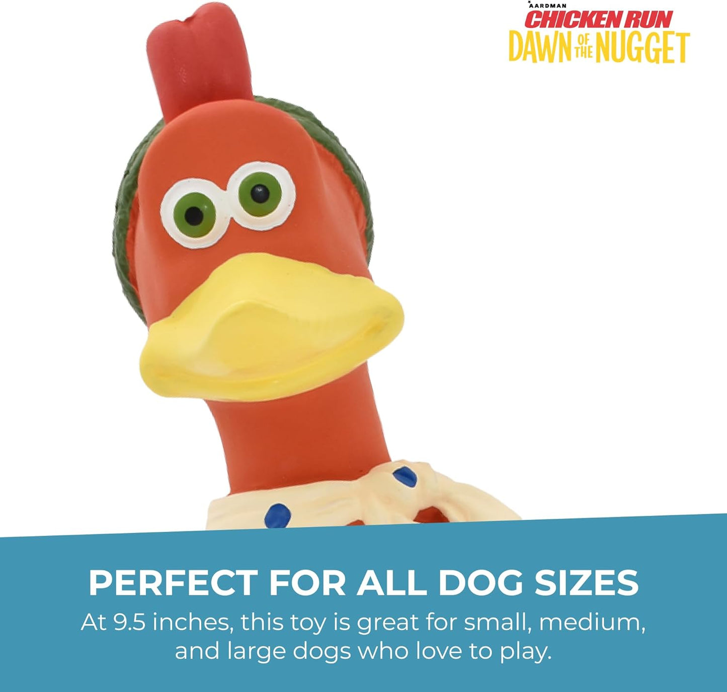 Chicken Run Latex Squeaky Chicken 10" Dog Toy