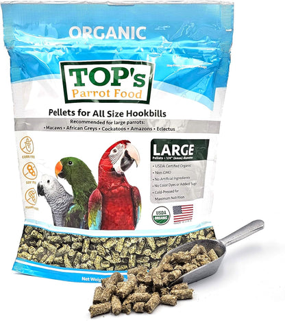 Top's Organic Parrot Food 1Lb Large Pellets