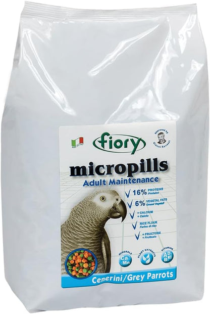 Fiory Micropills African Grey Adult Maintenance Pellet 2.5Kg