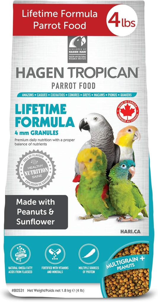 Hari Tropican Lifetime Parrot Granules 4mm 1.8kg
