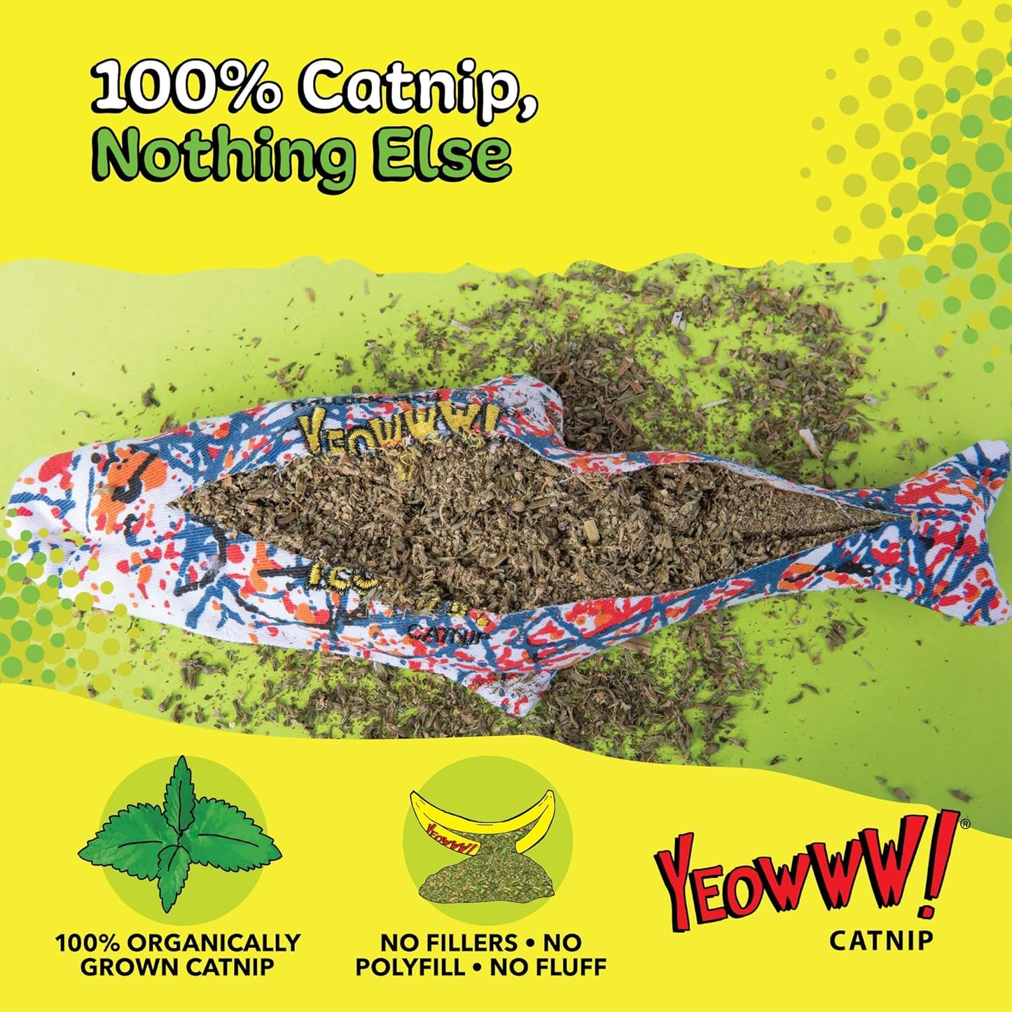 Yeowww! Catnip Pollock Fish Cat Toy