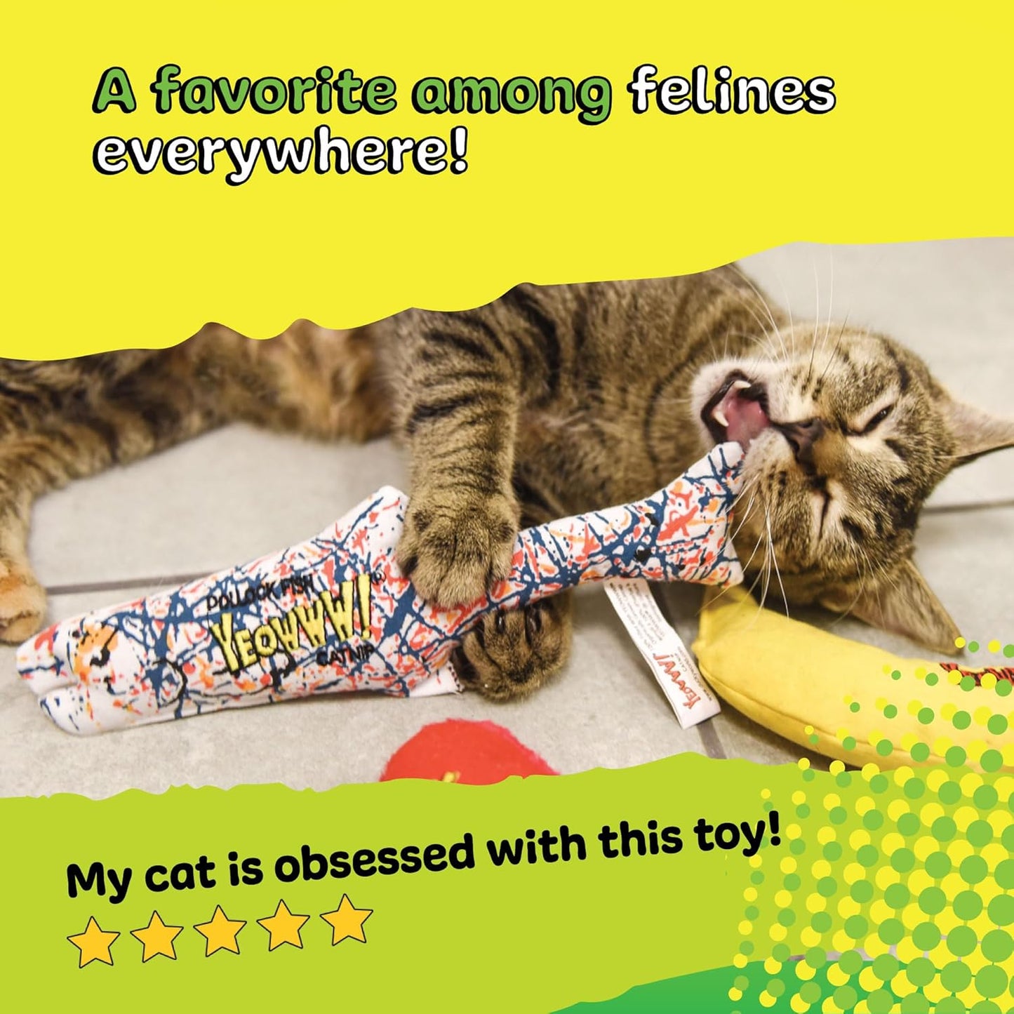 Yeowww! Catnip Pollock Fish Cat Toy