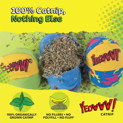 Yeowww! Catnip My 3 Cat Balls Cat Toy 3pcs
