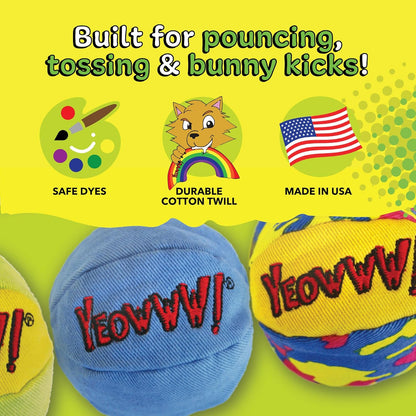 Yeowww! Catnip My 3 Cat Balls Cat Toy 3pcs