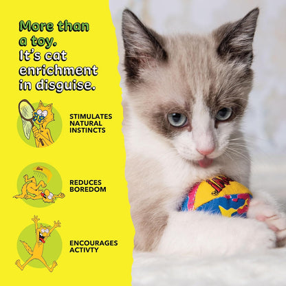 Yeowww! Catnip My 3 Cat Balls Cat Toy 3pcs
