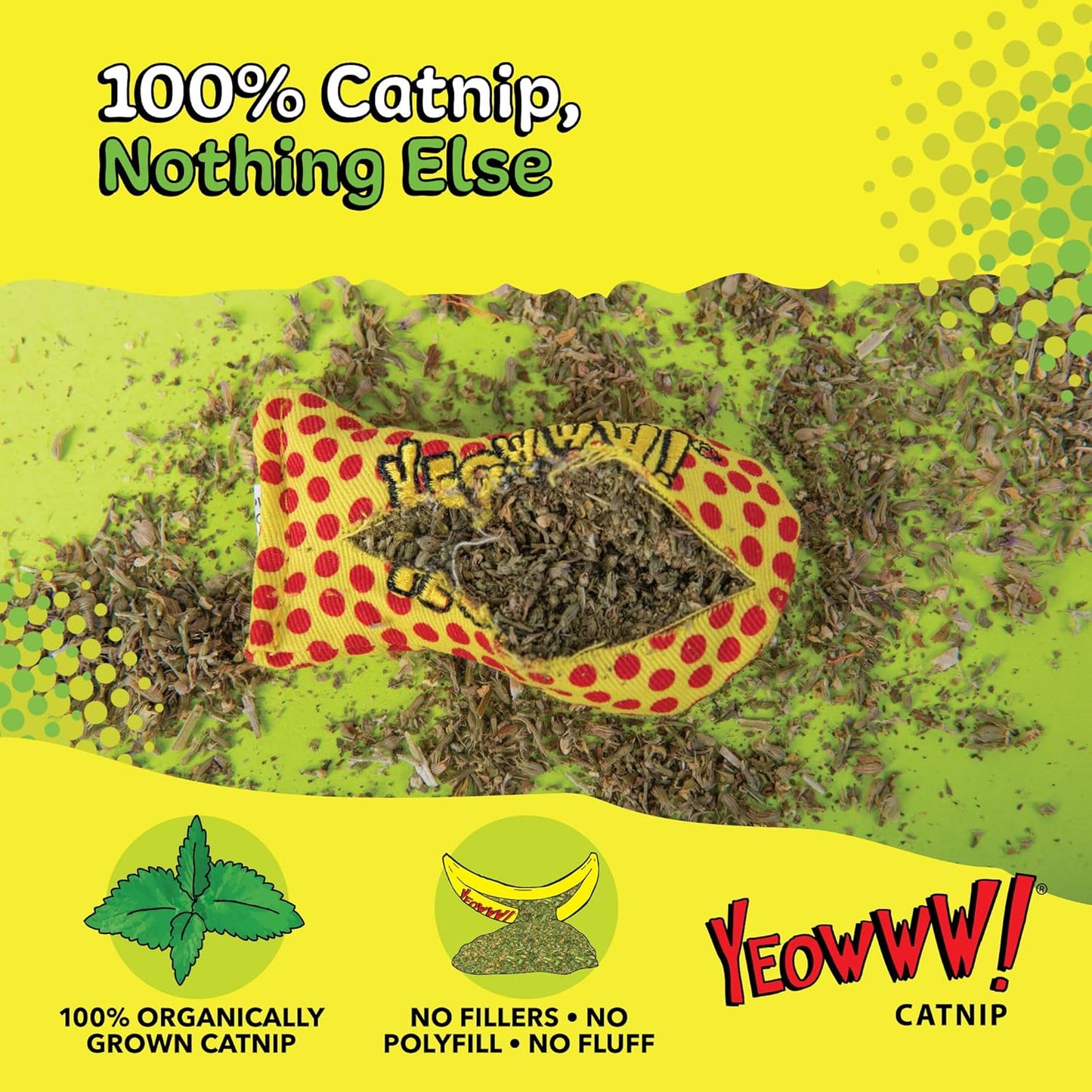 Yeowww! Catnip Stinkies Dots Cat Toy