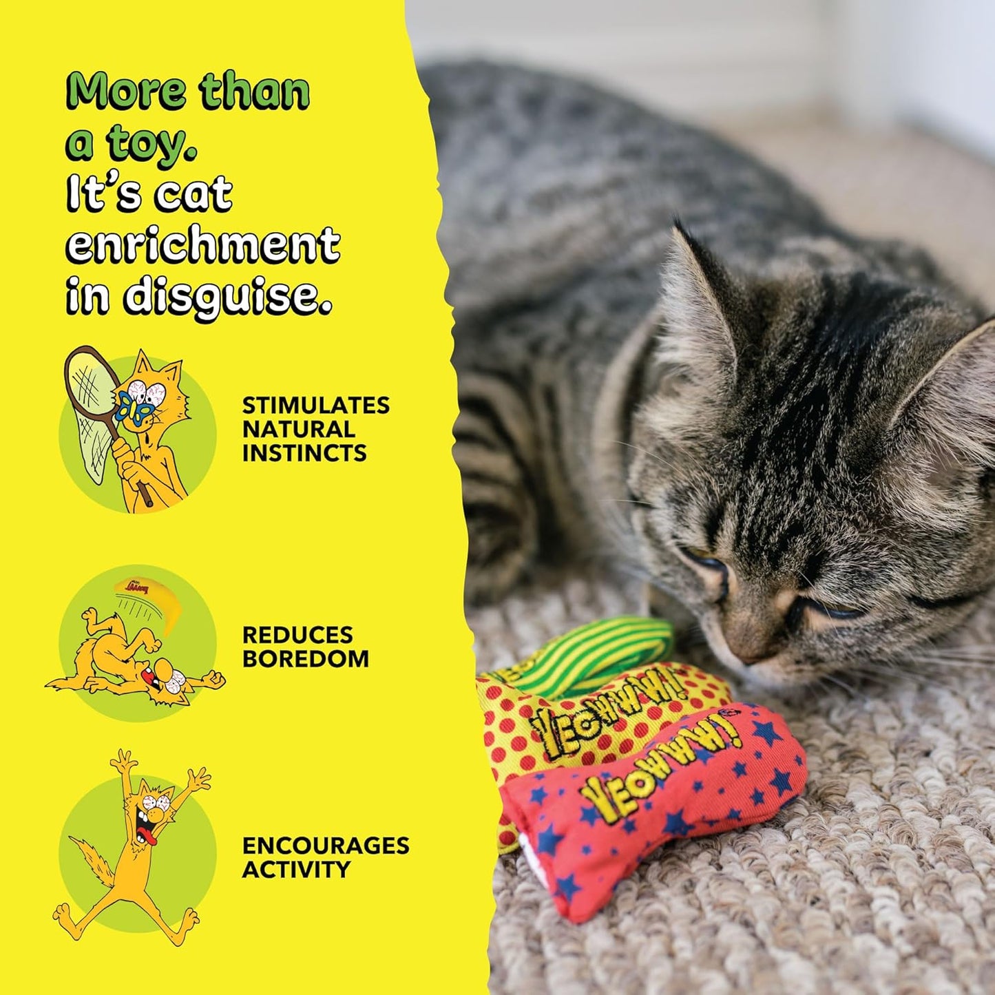 Yeowww! Catnip Stinkies Stars Cat Toy