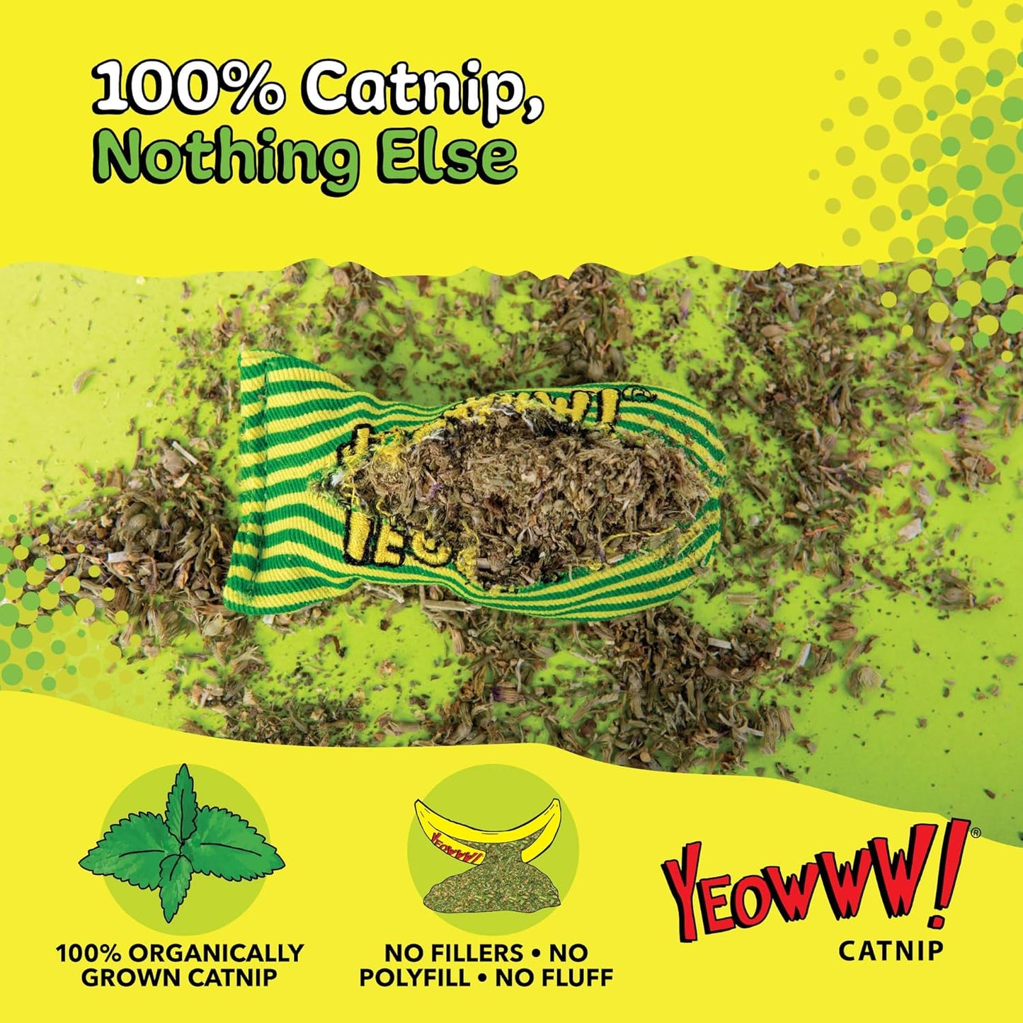 Yeowww! Catnip Stinkies Stripes Cat Toy