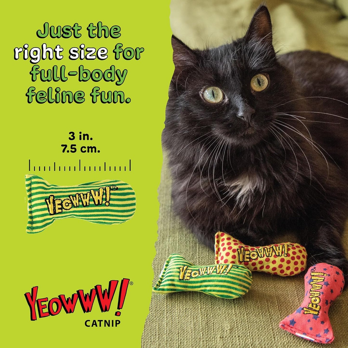 Yeowww! Catnip Stinkies Stripes Cat Toy