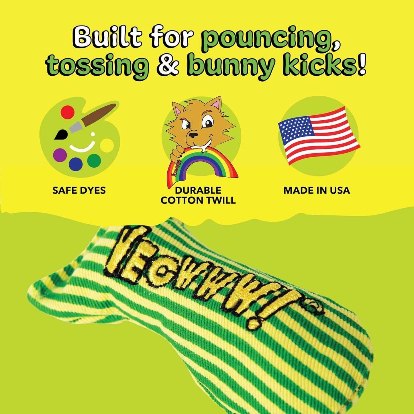 Yeowww! Catnip Stinkies Stripes Cat Toy
