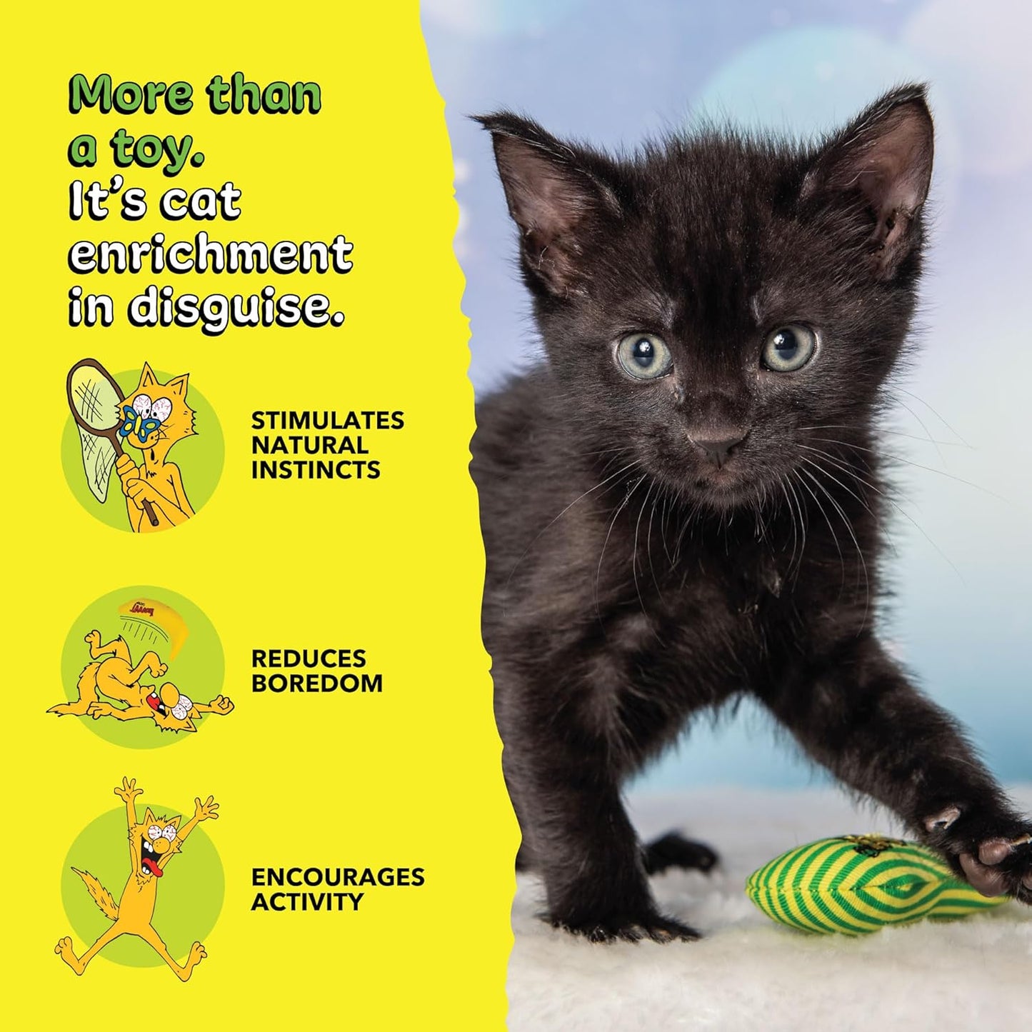 Yeowww! Catnip Stinkies Stripes Cat Toy