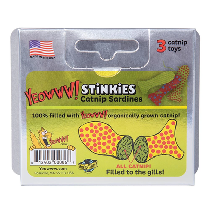 Yeowww! Catnip Tin Of Stinkies Cat Toy 3pcs