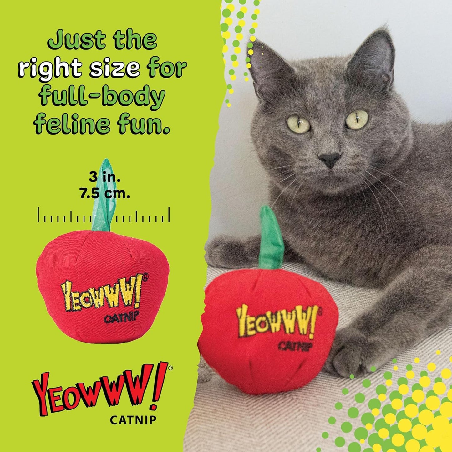 Yeowww! Catnip Apple Cat Toy