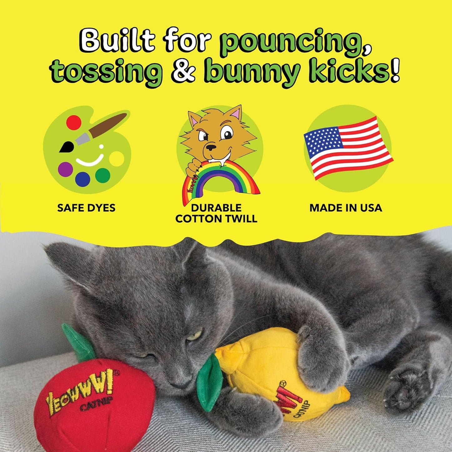Yeowww! Catnip Apple Cat Toy
