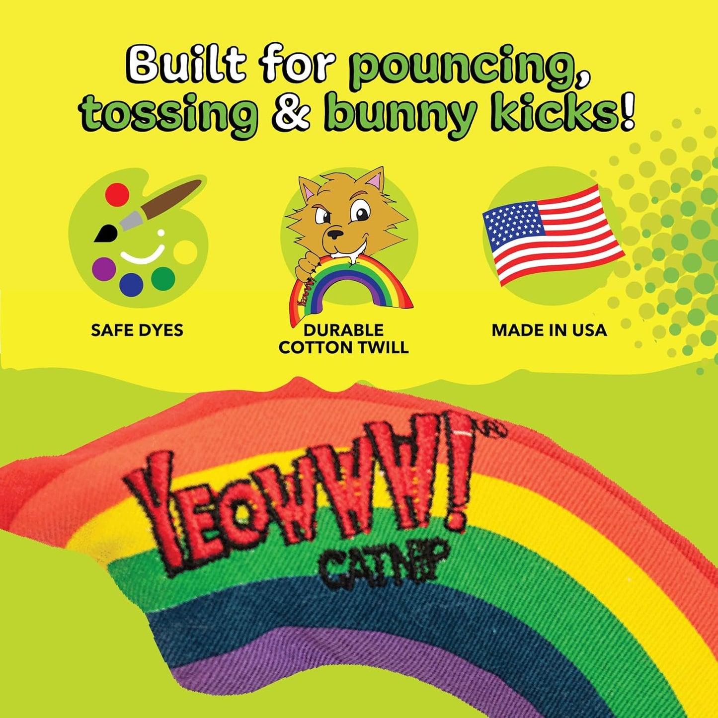 Yeowww! Catnip Rainbow Cat Toy