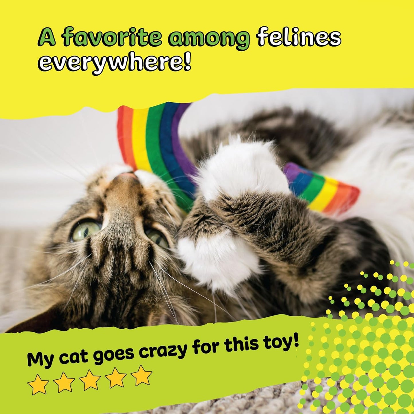 Yeowww! Catnip Rainbow Cat Toy