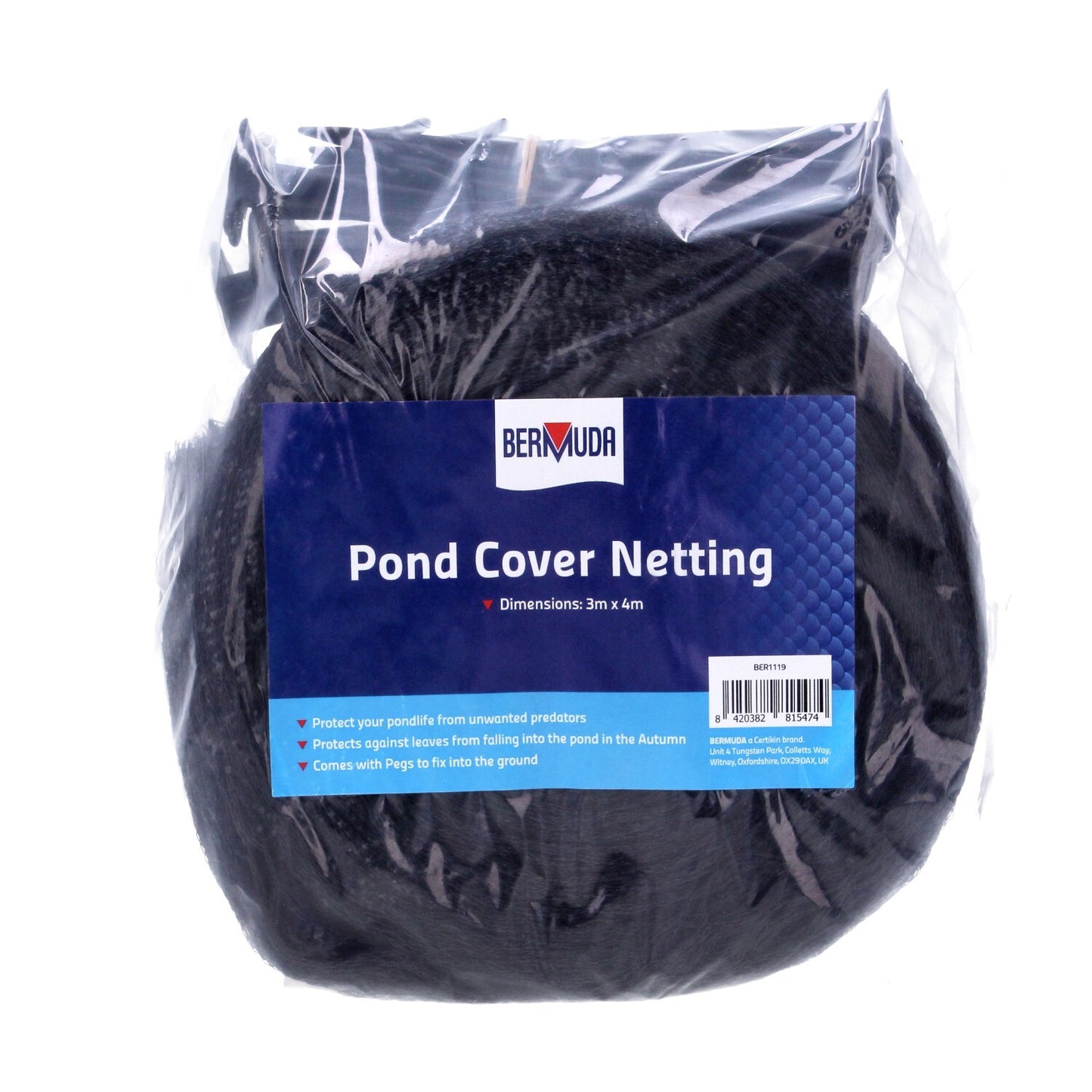 Bermuda Pond Net Cover Black Koi Fish 4 x 6Mtrs