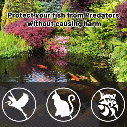 Bermuda Pond Net Cover Black Koi Fish 4 x 6Mtrs