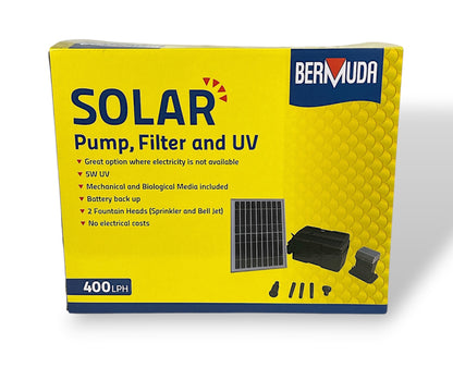 Bermuda Solar Pump Filter & Uv 400Lph