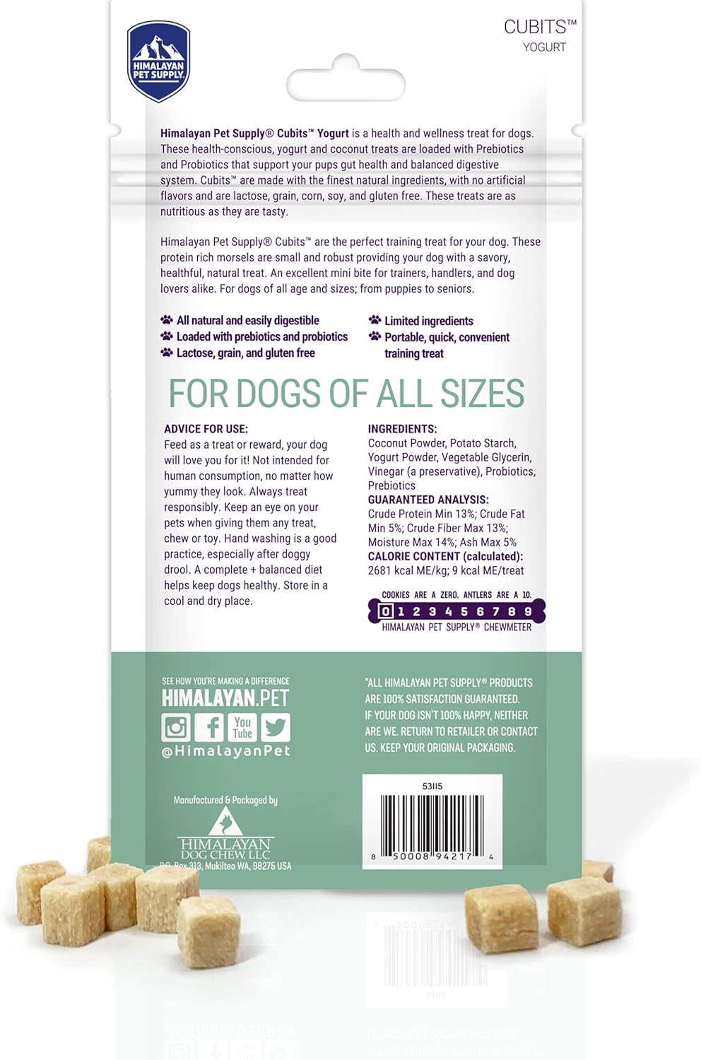 Himalayan Dog Chew Yoghurt Cubits 99g