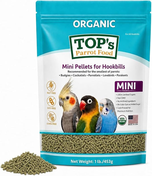 Top's Complete Parrot Food Mini Pellets For Hookbills 453g