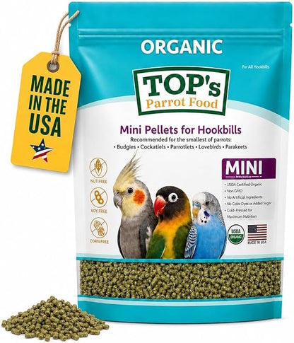 Top's Complete Parrot Food Mini Pellets For Hookbills 453g
