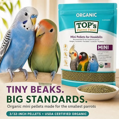 Top's Complete Parrot Food Mini Pellets For Hookbills 453g