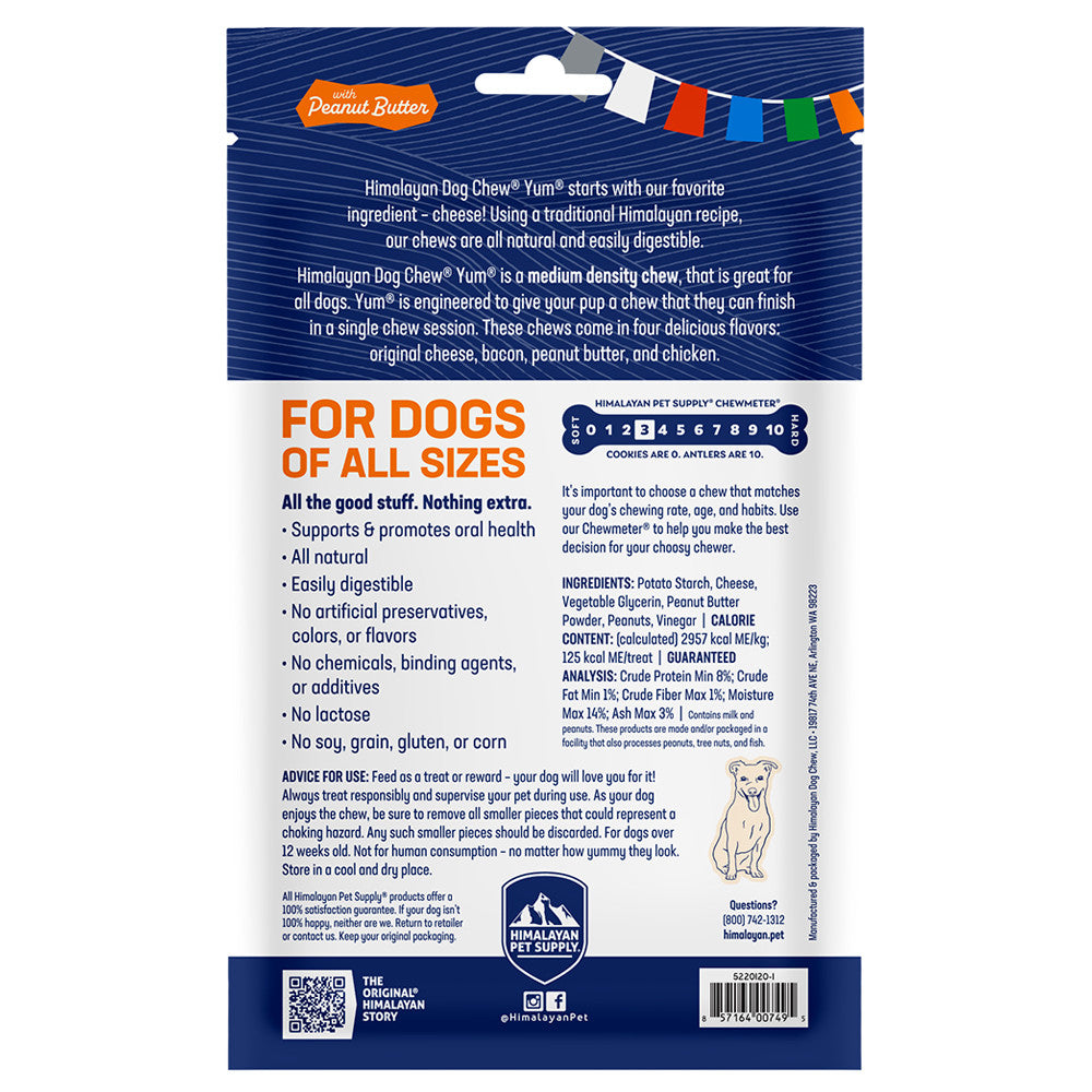 Himalayan Yum Dog Chew Peanut Butter 3pk