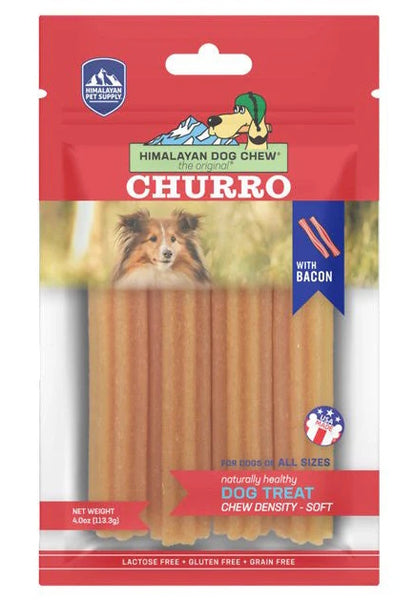 Himalayan Dog Chew Churro Bacon 4pk