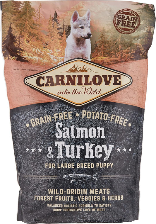 Carnilove Salmon & Turkey Large Breed Puppy Food 1.5kg