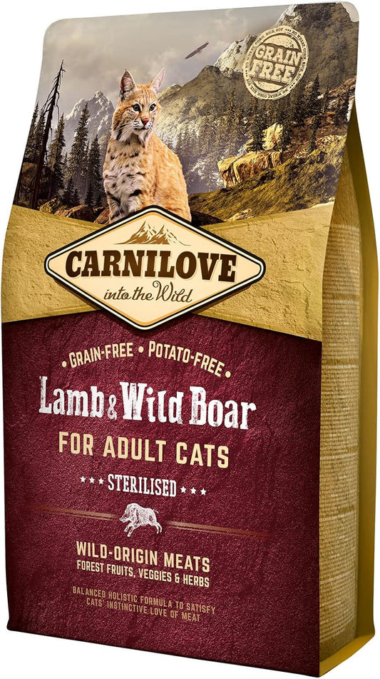 Carnilove Grain Free Lamb & Wild Boar Cat Food 2Kg