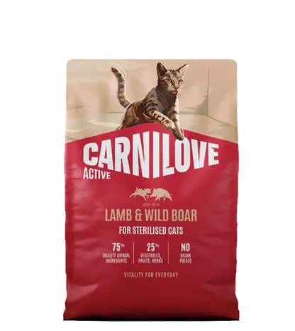 Carnilove Grain Free Lamb & Wild Boar Cat Food 2Kg
