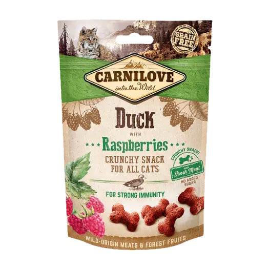 Carnilove Duck With Raspberries Cat Treats 50g