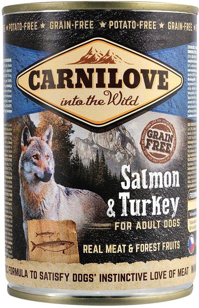 Carnilove Grain Free Salmon & Turkey  Dog Wet Food Tin 400g