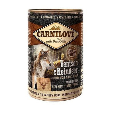 Carnilove Grain Free Venison & Reindeer Adult Dog Wet Food Tin 400g
