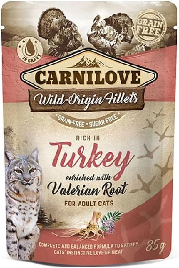 Carnilove Turkey With Valerian Adult Cat Food Pouch 85g