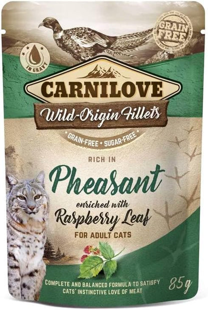 Carnilove Pheasant With Rasberry Leaf Cat Wet Food Pouch 85g