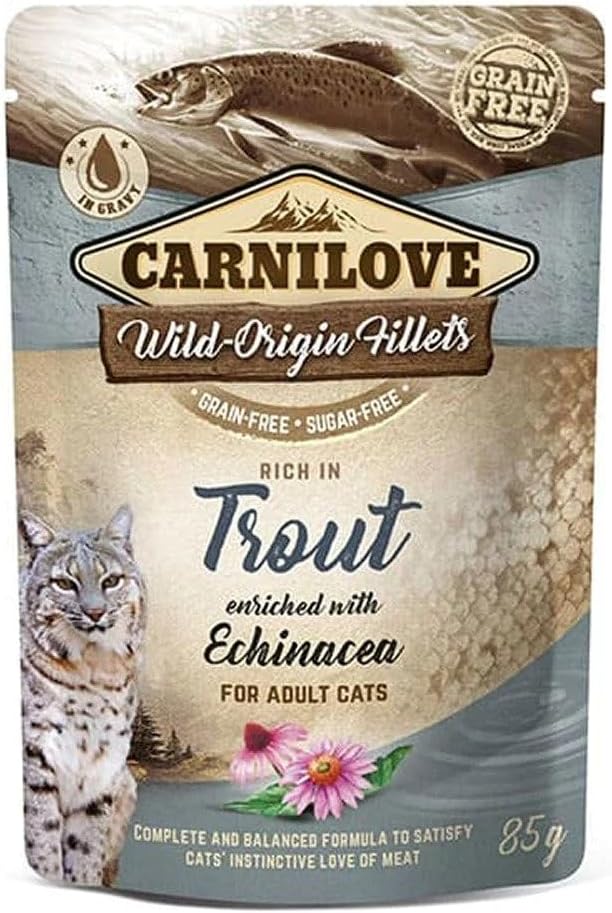 Carnilove Trout With Echinacea Adult Cat Food Pouch 85g