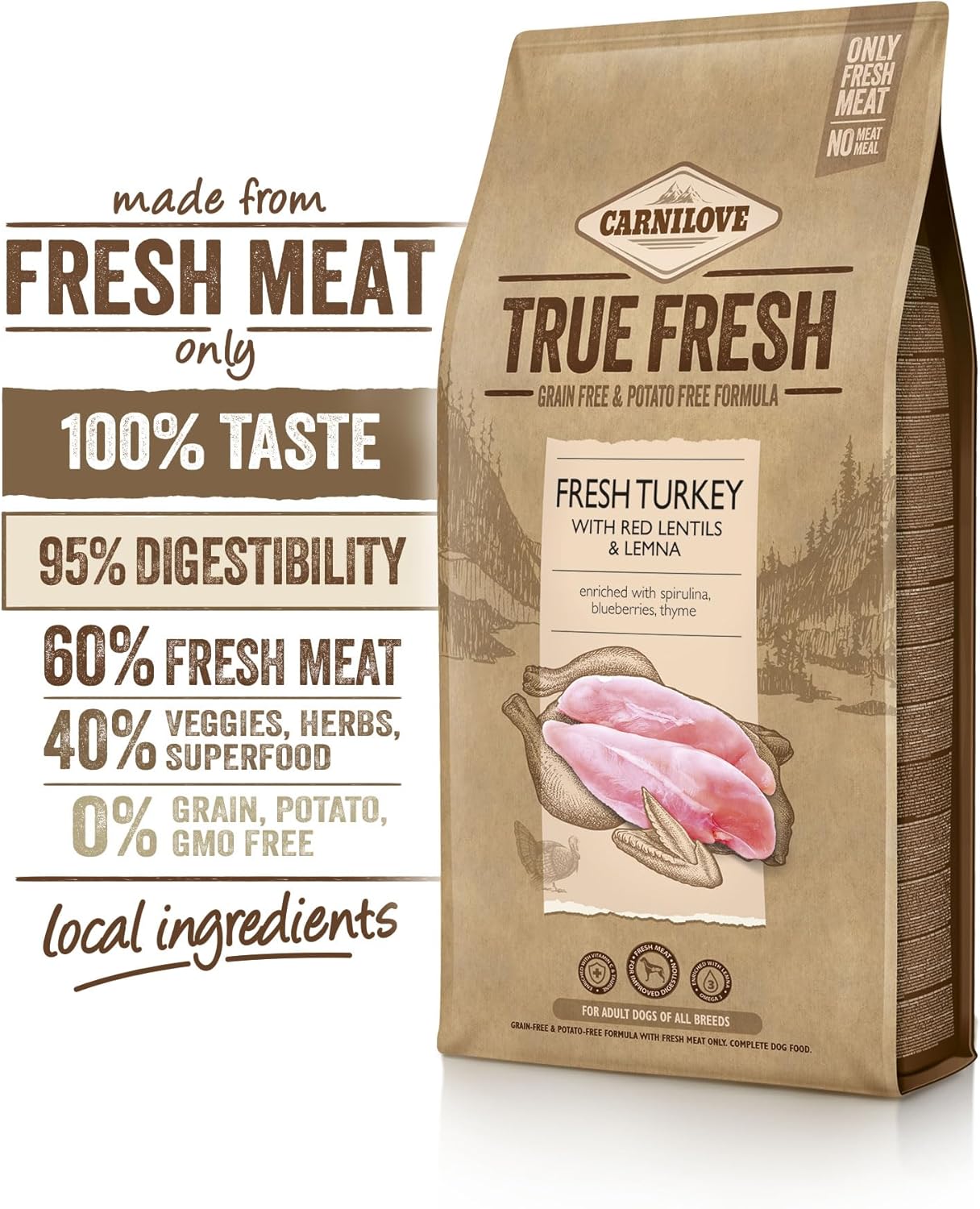 Carnilove True Fresh Adult Turkey Dog Food 1.4kg