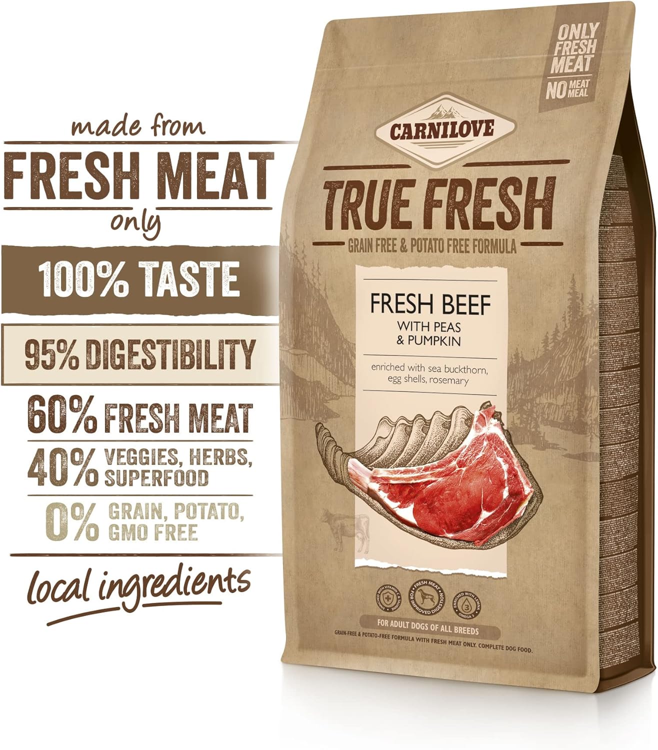 Carnilove True Fresh Beef Adult Dog Food 1.4kg