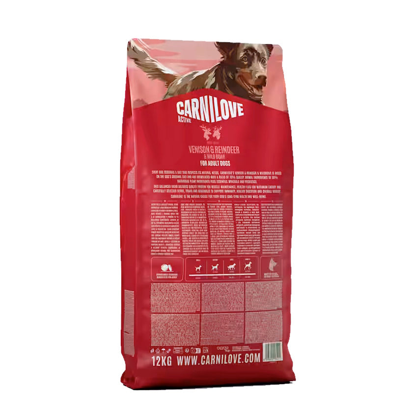 Carnilove Venison,Reindeer & Wild Boar Grain Free Adult Dog Food 1.5kg