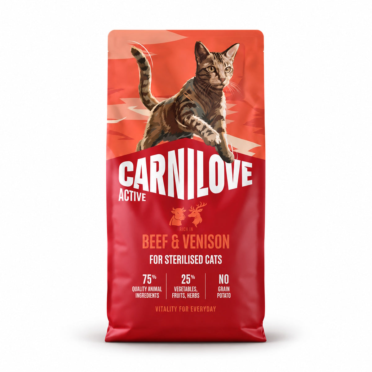 Carnilove Grain Free  Dry Cat Food Beef & Venison For Sterilised Cats 2Kg
