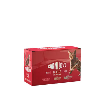 Carnilove Grain Free Multipack Cat Pouches Jelly 12x85g