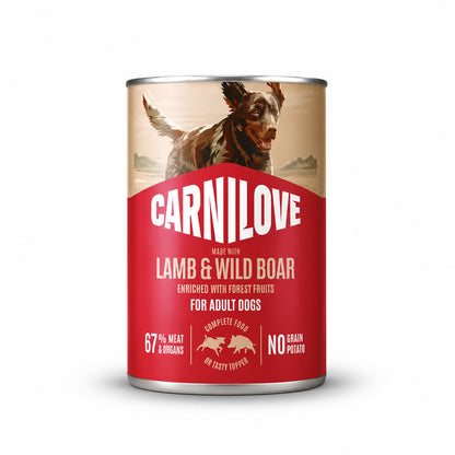 Carnilove Lamb & wild boar grain Free Dog Tins 400g