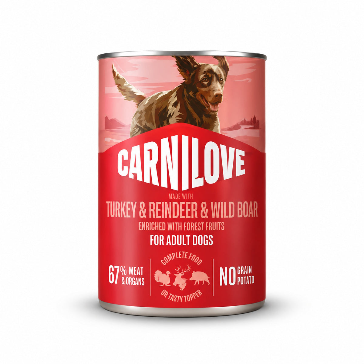 Carnilove Grain Free Turkey & Reindeer & Wild Boar  Dog Tins 400g