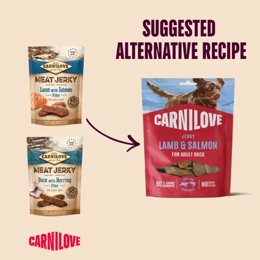 Carnilove Grain Free Jerky Lamb & Salmon Fillet 100g