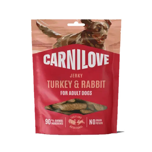 Carnilove Grain Free Jerky Turkey & Rabbit For Adult Dogs 100g