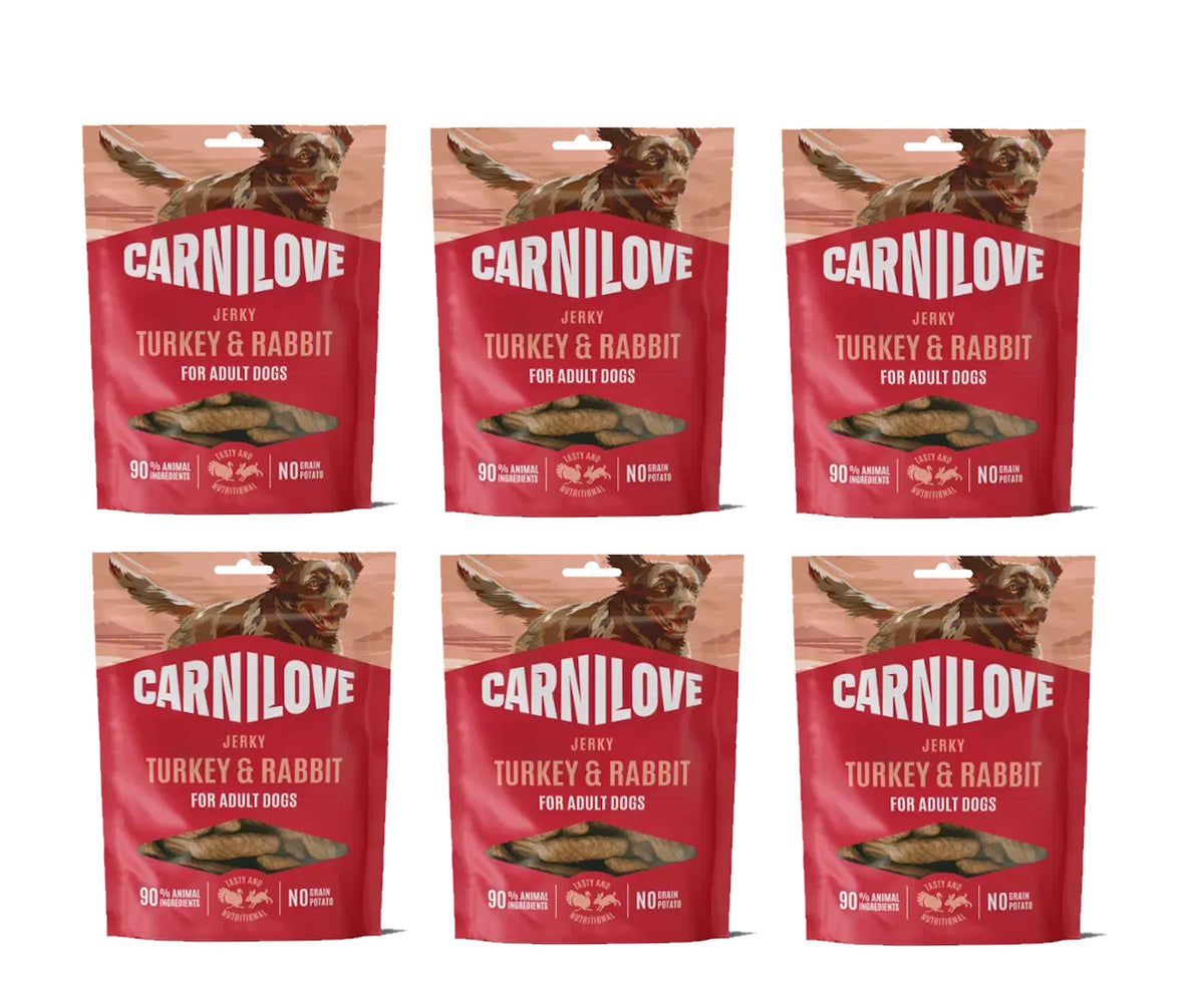Carnilove Grain Free Jerky Turkey & Rabbit For Adult Dogs 100g