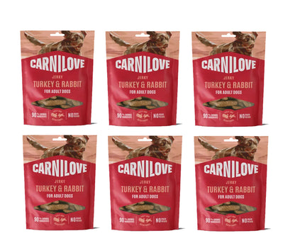Carnilove Grain Free Jerky Turkey & Rabbit For Adult Dogs 100g