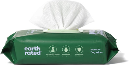 Earth Rated Lavender Pet Grooming Wipes 100 Pack